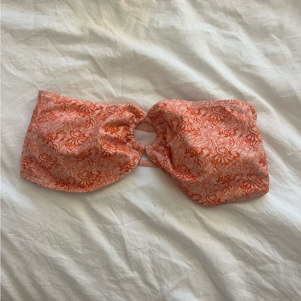 Orange Floral bikini top only